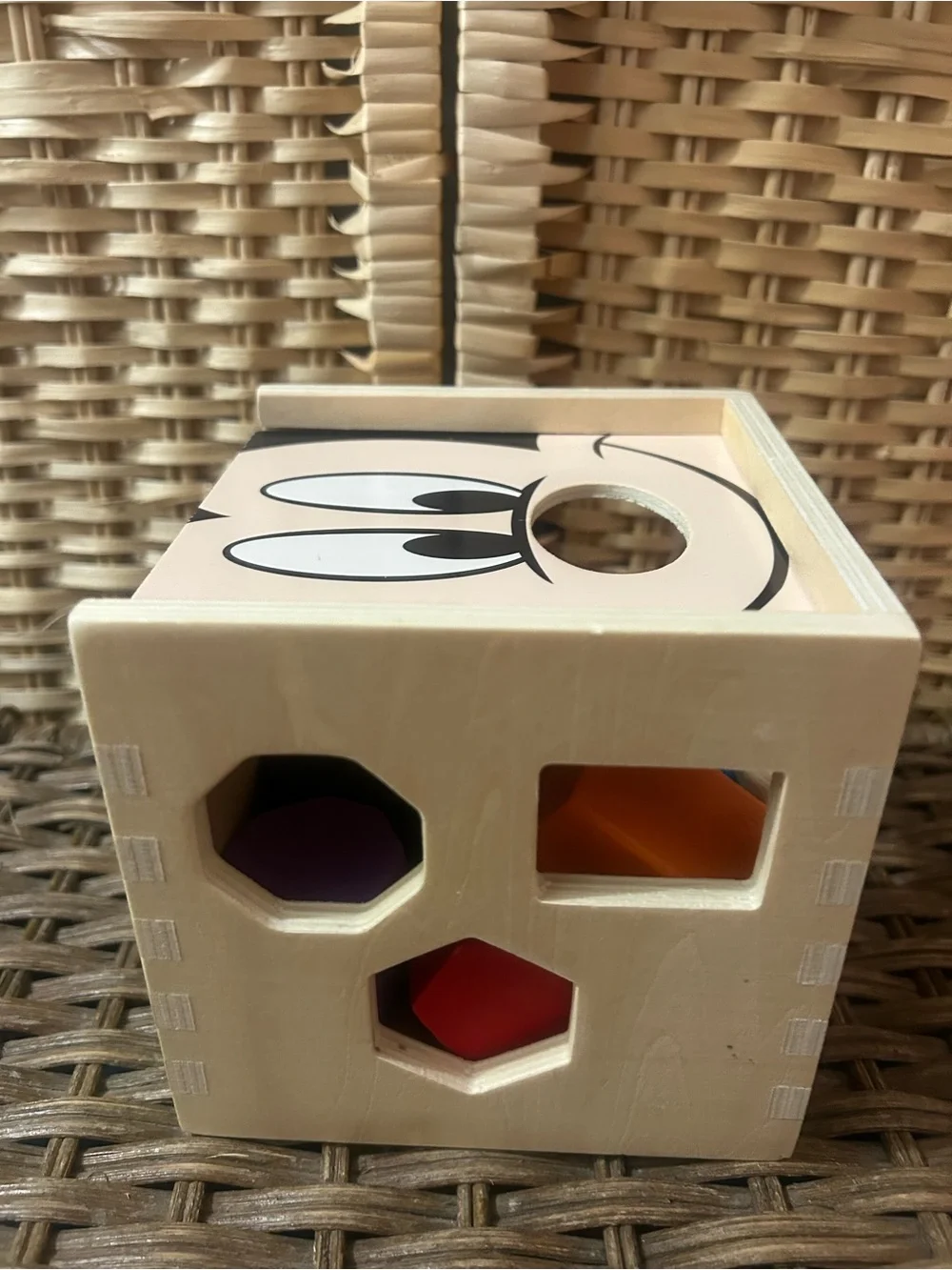 Melissa & Doug Disney Mickey Mouse Wood Shape Sorting Cube
